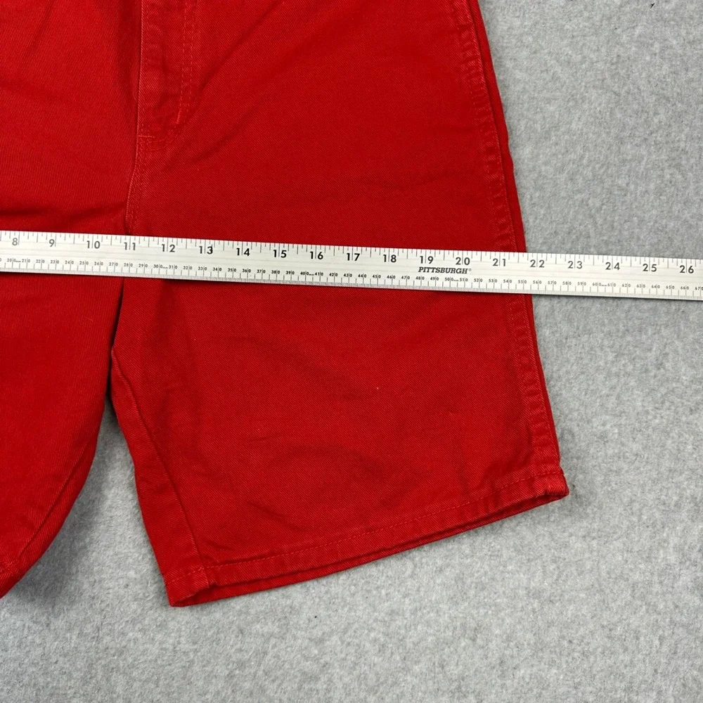 Vintage 90s Chic High Waisted Denim Shorts Red Mom Size 10 Made in‎ USA